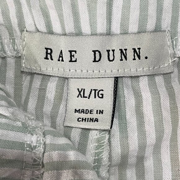 RAE DUNN (NWT) "Cheers" Set of 2 Woven Boxer Sleep Shorts, Pink/Sage - XL - Picture 10 of 12